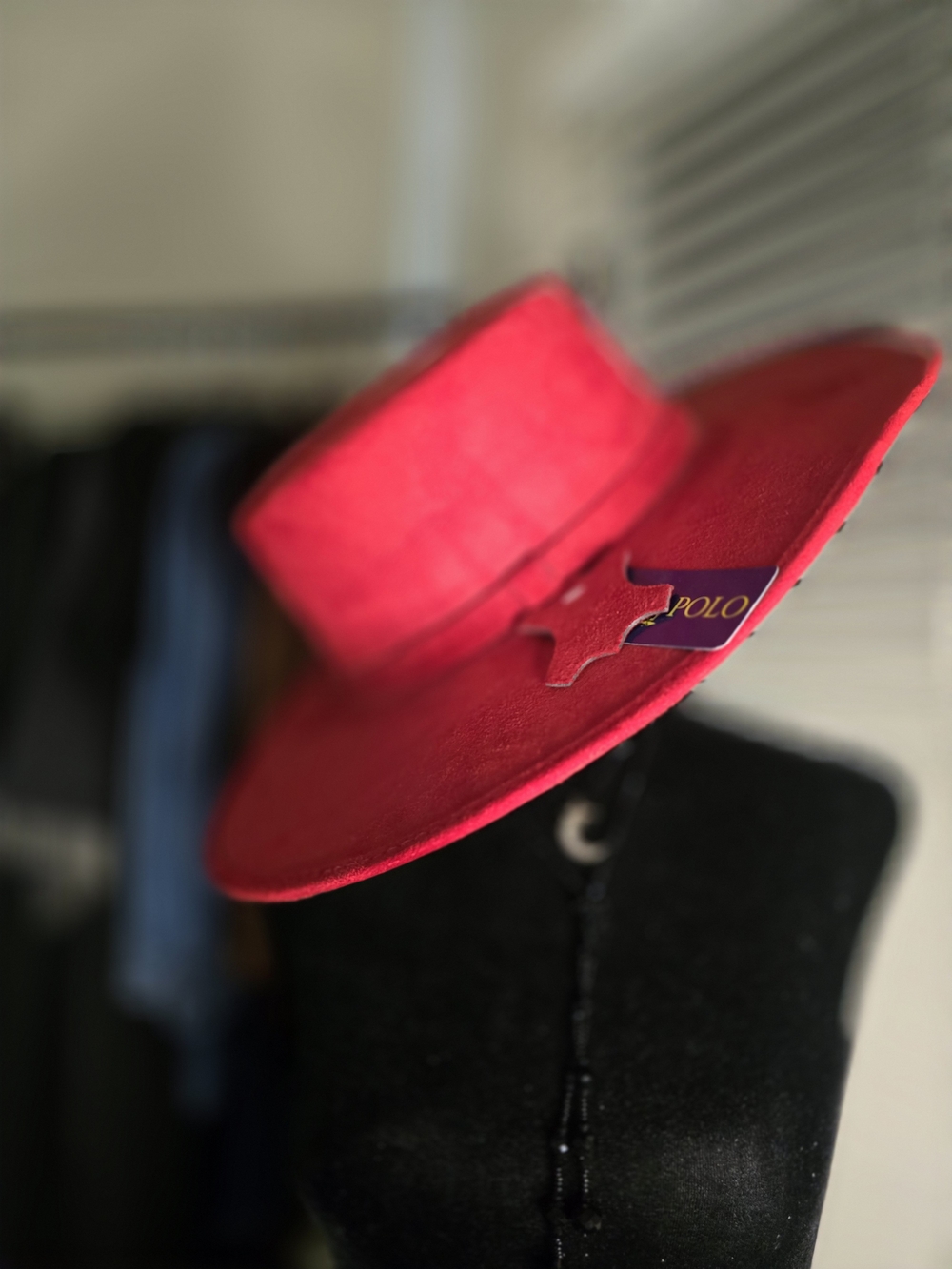 U.S. Polo Assn. Red Wide-Brim Felt Hat - Picture 2 of 4